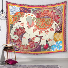 Elephant Floral Traditional Patterned Decor Hanging Rugs Wall Art Tapestries for Bedroom Living Room Hall Dorm