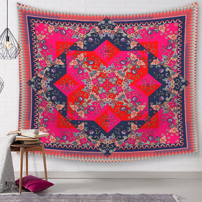 Pink Floral Traditional Patterned Decor Hanging Rugs Wall Art Tapestries for Bedroom Living Room Hall Dorm