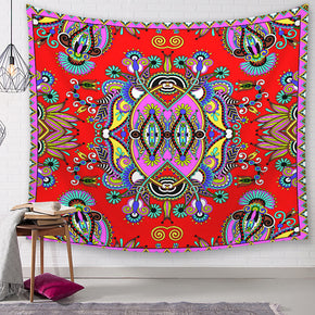 Red Purple Floral Traditional Patterned Decor Hanging Rugs Wall Art Tapestries for Bedroom Living Room Hall Dorm