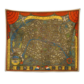 Vintage World Map Patterned Decor Hanging Rugs Wall Art Tapestries for Bedroom Living Room Hall Dorm 07