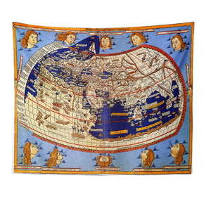 Vintage World Map Patterned Decor Hanging Rugs Wall Art Tapestries for Bedroom Living Room Hall Dorm 11