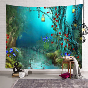 Plant Landscape Patterned Decor Hanging Rugs Wall Art Tapestries for Bedroom Living Room Hall Dorm 18