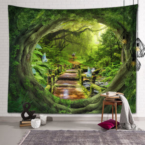 Forest Landscape Patterned Decor Hanging Rugs Wall Art Tapestries for Bedroom Living Room Hall Dorm 14