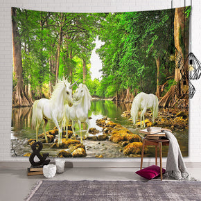 Forest Landscape Patterned Decor Hanging Rugs Wall Art Tapestries for Bedroom Living Room Hall Dorm 20