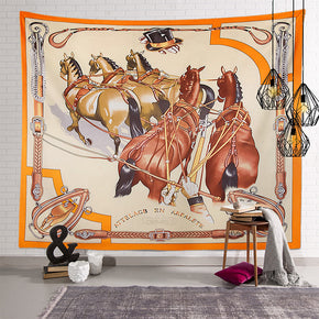 Steed Vintage Patterned Decor Hanging Rugs Wall Art Tapestries for Bedroom Living Room Hall Dorm 05