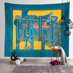 Steed Vintage Patterned Decor Hanging Rugs Wall Art Tapestries for Bedroom Living Room Hall Dorm 10