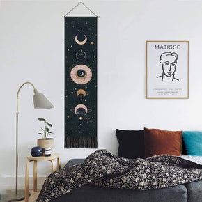 Moon Black Tapestry Psychedelic Wall Hanging Tapestries Tapestry Home Decoration for Bedroom