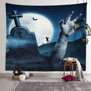 Scary Halloween Pattern Sofa Background Wall Decoration Tapestry for Bedroom Living Room Hall 04