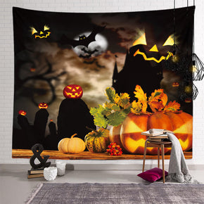 Scary Halloween Pattern Sofa Background Wall Decoration Tapestry for Bedroom Living Room Hall 07