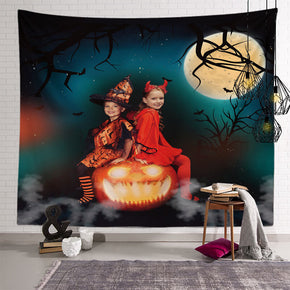 Scary Halloween Pattern Sofa Background Wall Decoration Tapestry for Bedroom Living Room Hall 14