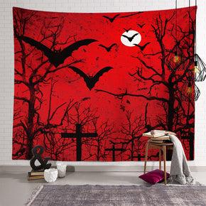 Scary Halloween Pattern Sofa Background Wall Decoration Tapestry for Bedroom Living Room Hall 22