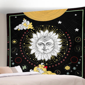 Moon Sun Pattern Sofa Background Wall Decoration Tapestry for Bedroom Living Room Hall 04