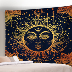 Moon Sun Pattern Sofa Background Wall Decoration Tapestry for Bedroom Living Room Hall 06