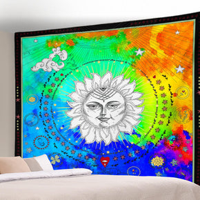 Moon Sun Pattern Sofa Background Wall Decoration Tapestry for Bedroom Living Room Hall 07