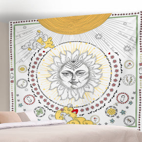 Moon Sun Pattern Sofa Background Wall Decoration Tapestry for Bedroom Living Room Hall 09