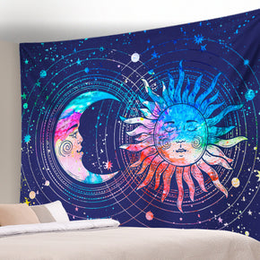 Moon Sun Pattern Sofa Background Wall Decoration Tapestry for Bedroom Living Room Hall 12