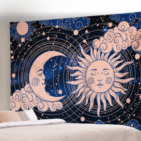Moon Sun Pattern Sofa Background Wall Decoration Tapestry for Bedroom Living Room Hall 14