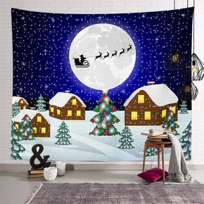 08 Christmas Decor Tapestries Holiday Background Wall for Bedroom Living Room Dorm Room