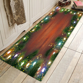 Colourful Lights String Pattern Christmas Entryway Doormat Runners Rugs Kitchen Bathroom Anti-skip Mats