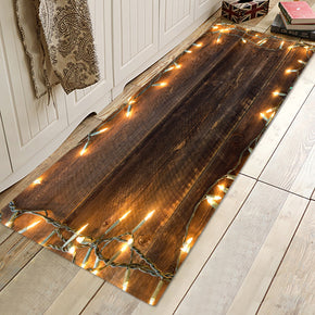 Pretty Warm Lights String Pattern Christmas Entryway Doormat Runners Rugs Kitchen Bathroom Anti-skip Mats