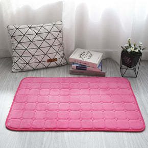 Coral Fleece Carpets Modern Pink Anti-slip mats Solid Colour for Entrance Bedside Dining Room Bedroom