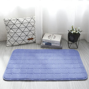 Coral Fleece Carpets Modern Anti-slip mats Solid Colour Blue for Entrance Bedside Dining Room Bedroom