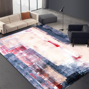 Abstract Gradient Red Area Rugs for Bedroom Living Room Hall