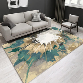 Abstract Black Area Rugs for Bedroom Living Room Hall