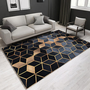 Black Geometric Area Rugs for Bedroom Living Room Hall