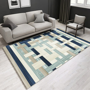 Green Geometric Area Rugs for Bedroom Living Room Hall