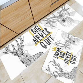Cartoon Deer Modern Patterned Entryway Doormat Runners Rugs Kitchen Bathroom Anti-skip Mats
