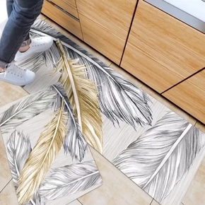 Golden Feather Modern Patterned Entryway Doormat Runners Rugs Kitchen Bathroom Anti-skip Mats
