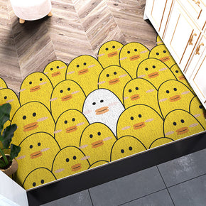 Horizontal Version Cuttable Yellow Duck Party Cartoon Wear-resistant Dust-removing Anti-slip DoorMat 14