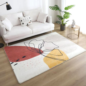 Abstract Simple Patterned Faux Cashmere Plush Comfy Modern Rugs For Living Room Bedroom Bedside Carpet