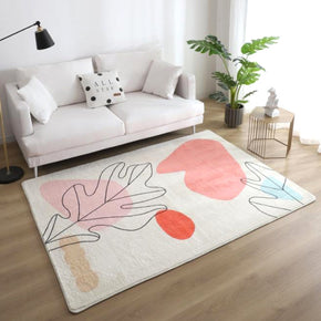 Multicolour Simple Pattern Faux Cashmere Plush Comfy Modern Rugs For Living Room Bedroom Bedside Carpet