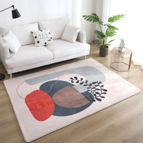 Abstract Simple Colorful Pattern Faux Cashmere Shaggy Comfy Modern Rugs For Living Room Bedroom Bedside Carpet