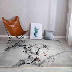 Black Splash Ink Painting Faux Cashmere Plush Comfy Modern Rugs For Living Room Bedroom Bedside Carpet