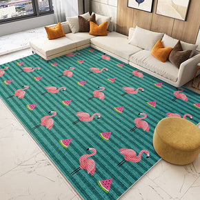 Swan Watermelon Modern Shaggy Simplicity Patterned Soft Rugs For Living Room Bedroom Bedside Carpet