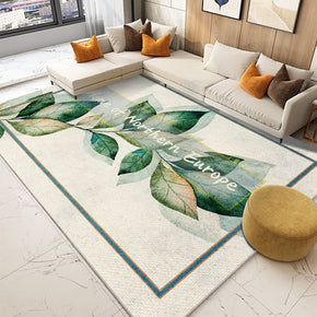 Simplicity Leaves Modern Shaggy Patterned Soft Rugs For Living Room Bedroom Bedside Carpet