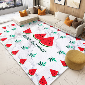 Simplicity Modern Watermelon Carpet Shaggy Patterned Soft Rugs For Bedroom Living Room Bedside