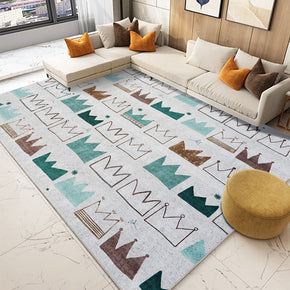 Simplicity Patterned Modern Carpet Shaggy Soft Rugs For Bedroom Living Room Bedside
