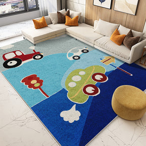 Cartoons Car Simplicity Patterned Modern Carpet Shaggy Soft Rugs For Bedroom Living Room Bedside