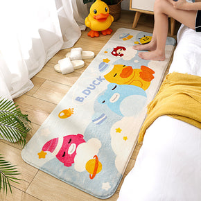 Little Yellow Duck Cartoon Patterned Plush Soft Girls Boys Bedroom Kids Room Bedside Carpet Rugs Runners 08