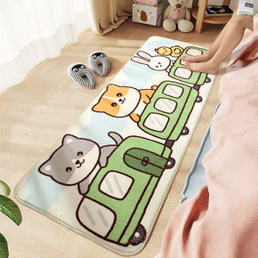 Cute Cartoon Animals Patterned Plush Soft Girls Boys Bedroom Kids Room Bedside Carpet Rugs Runners 05