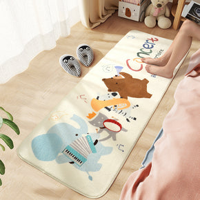 Cute Cartoon Animals Patterned Plush Soft Girls Boys Bedroom Kids Room Bedside Carpet Rugs Runners 06