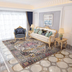 Atmospheric Traditional Printed Faux Cashmere Shaggy Rugs For Living Room Bedroom Hall Carpet