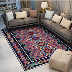 Colorful Distressed Pattern Soft Faux Cashmere Shaggy Rugs For Living Room Bedroom Hall Carpet 04