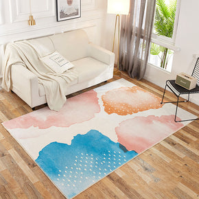 Simple Pink Blue Orange Patterned Soft Rugs Area Rugs For Living Room Bedroom Kids room