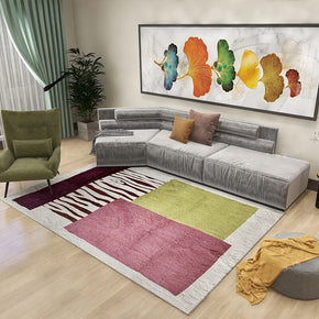 Green Simple and Bright Faux Cashmere Area Rug Soft Carpets For Bedroom Hall Living Room Office