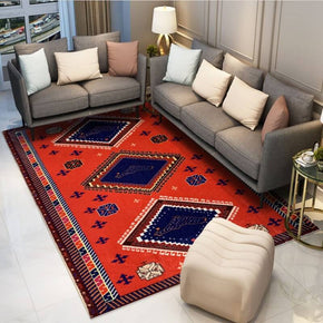 Moroccan Red Faux Cashmere Area Rug Soft Carpets For Bedroom Hall Living Room Office